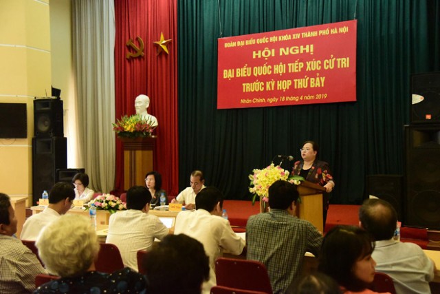 Chủ tịch HĐND, Phó Trưởng đoàn ĐBQH TP Hà Nội Nguyễn Thị Bích Ngọc TXCT quận Hà Đông, Thanh Xuân